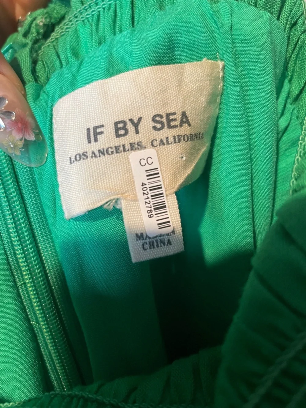 If By Sea Smocked Anthropologie Square-Neck Smocked Linen Blend Jumpsuit Medium - Picture 5 of 7